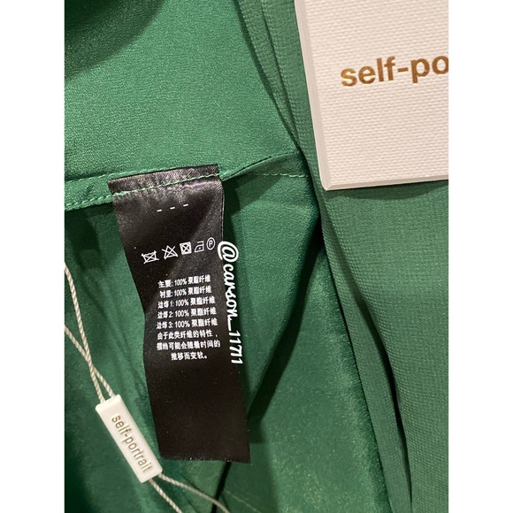 NWT Self Portrait Chiffon Pussybow Midi Dress US6 - Picture 10 of 15